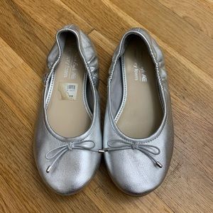 Girls silver flats size 2